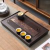 Khay trà tre khắc sơn thủy cao cấp kích thước 49 x 29 x 6cm KTT22