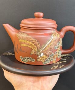 Ấm trà tử sa nguyên khoáng đất cũ thủ công dáng đức trung đại bàng nghệ nhân Trung Á