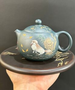 ấm trà tử sa tây thi đất cũ nguyên khoáng thủ công hình chó đẹp 230ml ATS255