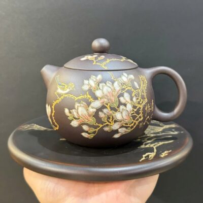 ấm trà tử sa tây thi nguyên khoáng đất cũ hoa lan đẹp pha trà ngon 240ml ATS254