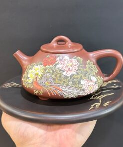 ấm tử sa cao cấp đất cũ nguyên khoáng thạch biều phượng 240ml thủ công đẹp