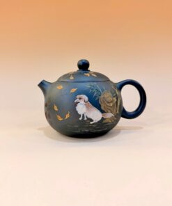 Ấm trà tử sa tây thi đất cũ nguyên khoáng thủ công hình chó đẹp 230ml ATS255