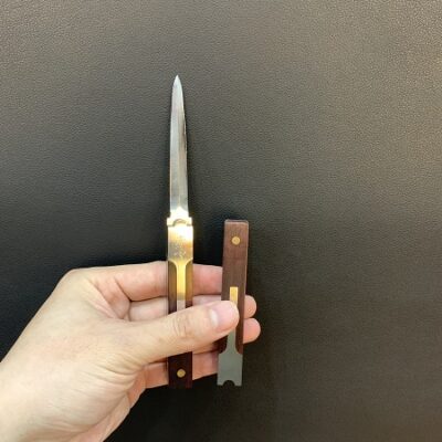 dao khư trà phổ nhĩ cao cấp cán gỗ lưỡi hợp kim cực đẹp 18cm dùng tách trà bánh