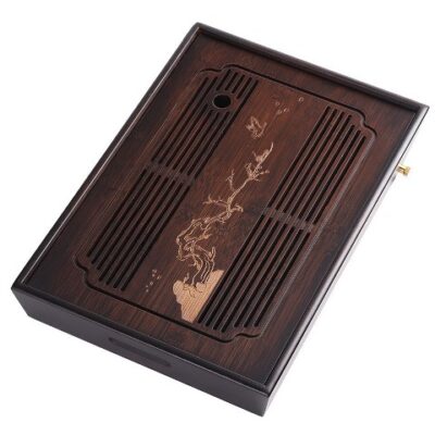 Khay đựng ấm trà tre đựng ấm chén dạng hộp to 49x29cm KTT22
