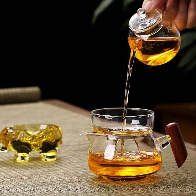 Lọc trà thủy tinh cao cấp hình trâu vàng màng lọc inox bền đẹp LT09 - Ảnh 5