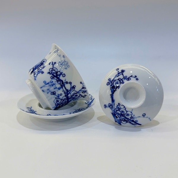 Ấm trà sứ cảnh đức cao cấp vẽ tay hoa đào thủ công dáng tiềm trà 170ml AS09 - Ảnh 3