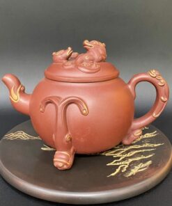 ấm tử sa cao cấp tỳ hưu toạ đỉnh nghi hưng đáy tào thanh quần ẩm 410ml.