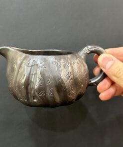 chuyên trà tử sa màu hắc nê dáng gốc cây làm chén tống đẹp 290ml CT37