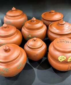 hũ đựng trà tử sa nguyên khoáng đât cũ chu nê thủ công đẹp nắp khít