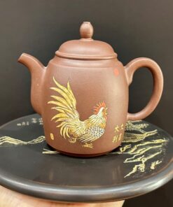 ấm tử sa nghi hưng thủ công cao cấp đắp nổi gà đất cũ đẹp nguyên khoáng đáy tào thanh.