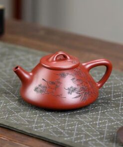 ấm pha trà tử sa thạch biều nguyên khoáng đất cũ thủ công đẹp 280ml ATS139.