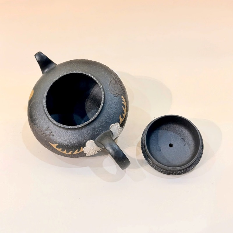 Ấm tử sa cao cấp nghi hưng đất cũ lục nê nguyên khoáng hình rồng 260ml ATS257 - Ảnh 4