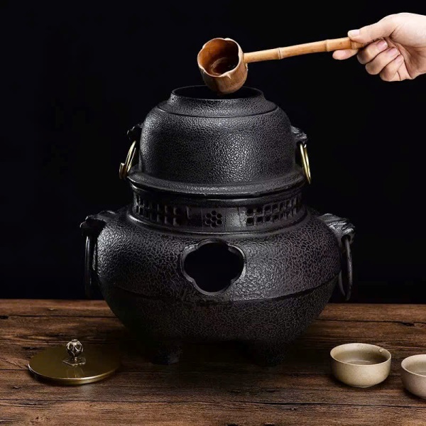 Bếp đun nước pha trà bằng gang nấu củi BD11 - Ảnh 6