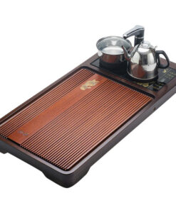 Bàn Trà Điện Gỗ Mun Khắc Cá Vàng 100x49x7 KJ502