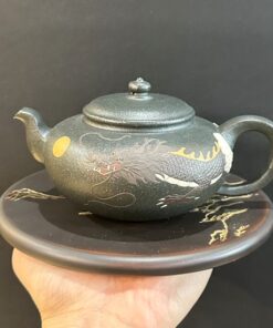 ấm tử sa cao cấp nghi hưng đất cũ lục nê nguyên khoáng hình rồng 260ml ATS257