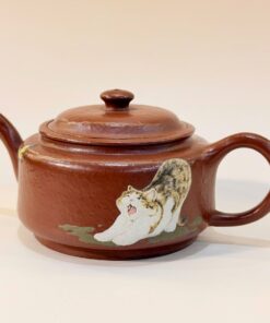 Ấm tử sa nghi hưng đất cũ nguyên khoáng nhỏ hình mèo đẹp 190ml ATS141