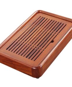 khay trà bằng gỗ hương dạng hộp để ấm chén bền đẹp 35x22cm chứa được 1 ấm 6 chén nhỏ
