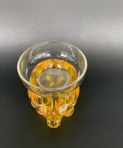 lọc trà thủy tinh cao cấp hình trâu vàng màng lọc inox bền đẹp lược trà tốt