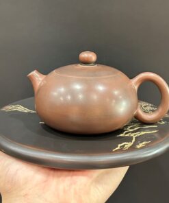 ấm trà nê hưng khâm châu nguyên khoáng dáng tây thi trơn thủ công nắp khít 230ml.