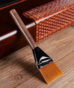 Chổi vệ sinh khay trà cán gỗ dùng để quét bàn trà sạch 18cm DC54