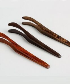 gắp chén gỗ loại tốt dùng để kẹp ly tách trà trong thuyền trà dưỡng chén dễ dùng dài 17cm