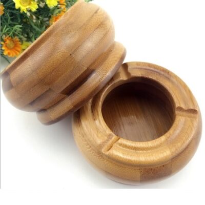 gạt tàn tre dáng tròn thủ công bằng tre bền đẹp giá rẻ gtt02 10x10x5cm