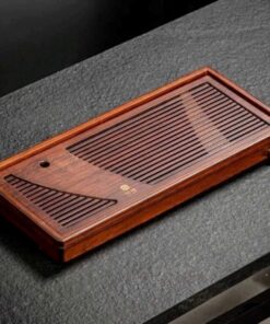 Khay trà tre cao cấp để ấm chén dạng hộp đẹp 50x22cm KTT14