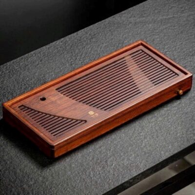 Khay trà tre cao cấp để ấm chén dạng hộp đẹp 50x22cm KTT14