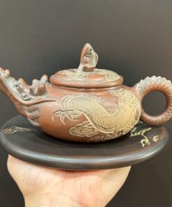 ấm tử sa nê hưng cao cấp cao cấp cá chép hoá rồng thủ công cực đỉnh 350ml quần ẩm.