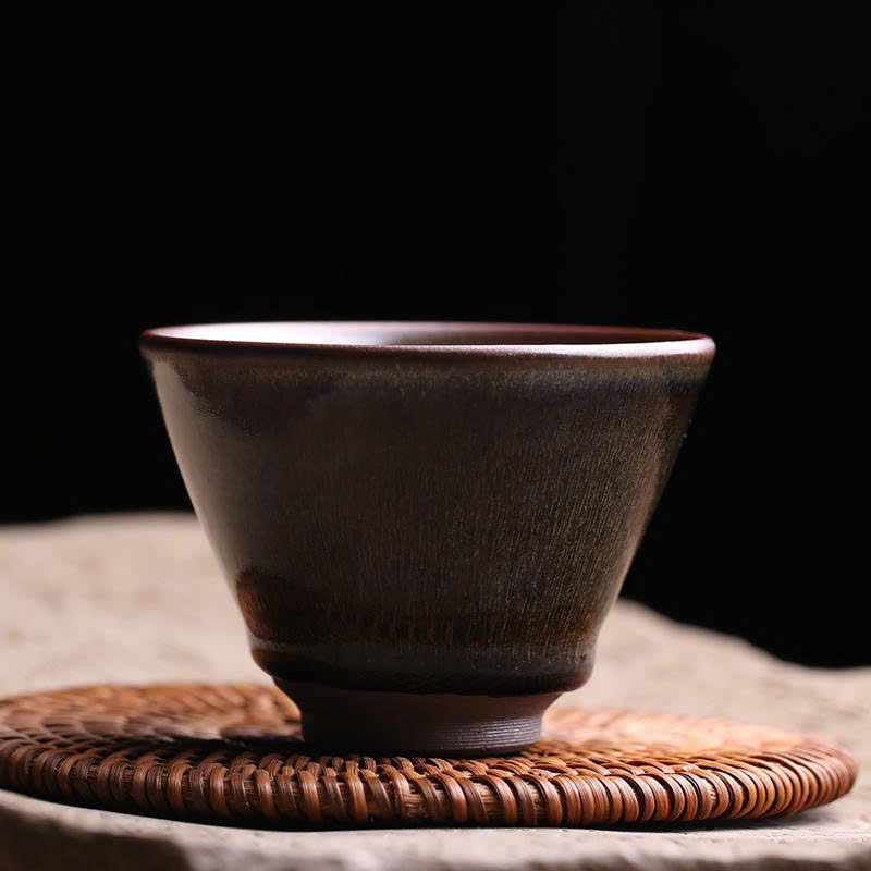 Chén trà thiên mục lông thỏ đẹp thủ công làm ly trà chủ 100ml CTM40