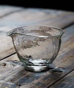 Chén tống thủy tinh làm chuyên trà không quai miệng méo 160ml CT33