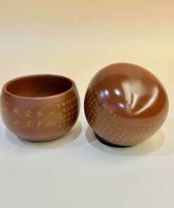 Ly uống trà cao cấp bát nhã kinh đẹp 60ml thủ công đáy tròn CNH12