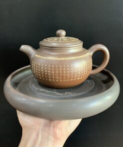 thuyền trà tử sa dưỡng ấm cao cấp nhiều họa tiết đẹp thủ công 20,5x3cm