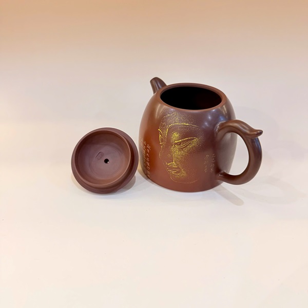 Ấm nê hưng hỏa biến tần quyền hoạ mặt phật 280ml AKC52 - Ảnh 4