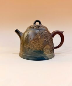 Ấm Nê Hưng hỏa biến tần quyền khắc rồng 350ml AKC56