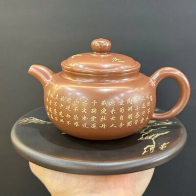 ấm trà nê hưng thủ công đẹp dáng quần ẩm cao cấp hoạ tiết khắc tay pha trà ngon.