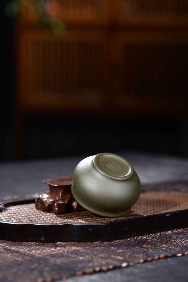 Chén trà tử sa thảo lục nê 50ml CTS88 - Ảnh 2