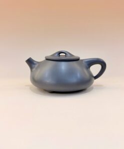 Ấm tử sa thạch biều cao cấp gốm nê hưng trơn xanh 260ml AKC49