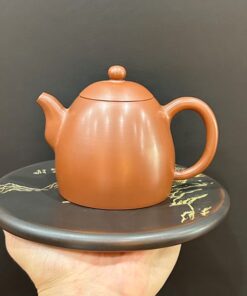 ấm pha trà dáng tần quyền cao cấp trơn đẹp hoả biến màu đỏ tươi 260ml.