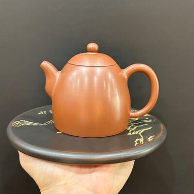 ấm pha trà dáng tần quyền cao cấp trơn đẹp hoả biến màu đỏ tươi 260ml.