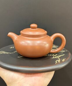 ấm trà đối ẩm gốm nê hưng thủ công trơn dáng biển phúc pha trà một mình 150ml.