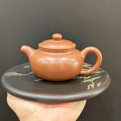 ấm trà đối ẩm gốm nê hưng thủ công trơn dáng biển phúc pha trà một mình 150ml.
