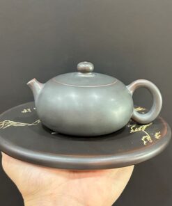 ấm trà tây thi nhũ nắp khít pha trà ngon hoả biến màu đen nắp đỏ thủ công 230ml.