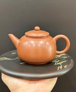 ấm tử sa nê hưng thủ công dáng thuỷ bình trơn màu đỏ tươi đẹp pha trà ngon 250ml.