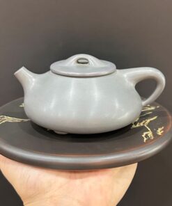 ấm tử sa thạch biều cao cấp gốm nê hưng trơn xanh thủ công đẹp công năng tốt 260ml.