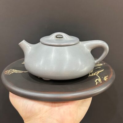 ấm tử sa thạch biều cao cấp gốm nê hưng trơn xanh thủ công đẹp công năng tốt 260ml.