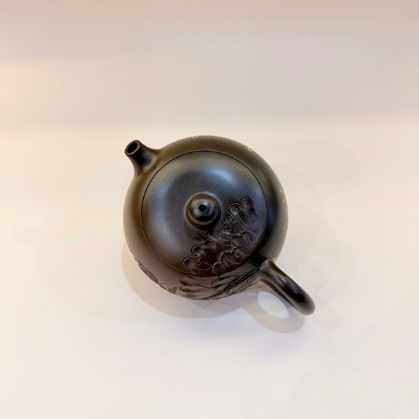 Ấm tử sa nê hưng tây thi khắc sen thủ công 230ml AKC71 - Ảnh 3