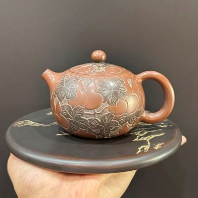Ấm tây thi nhũ thủ công nắp khít cao cấp hồ lô 200ml pha trà ngon công năng tốt.