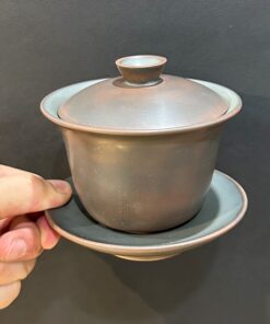 Chén khải tử sa hoả biến thủ công dùng làm tiềm trà có nắp 200ml pha trà tiện lợi.