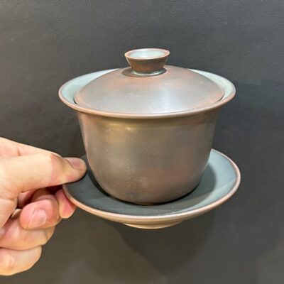 Chén khải tử sa hoả biến thủ công dùng làm tiềm trà có nắp 200ml pha trà tiện lợi.